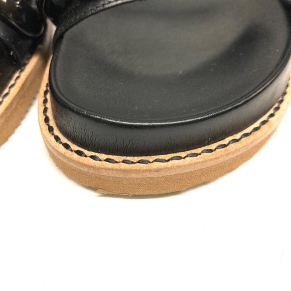 NWOT Vince Camuto Leather Kenendys Slide Sandals - Picture 6 of 13